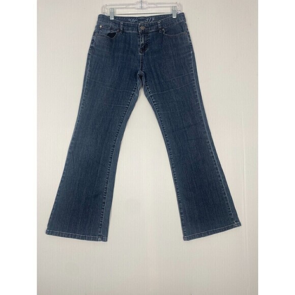 THE LIMITED Slim Boyfriend 312 bootcut Distressed Blue Denim Jeans Women Size 8 - Picture 2 of 16